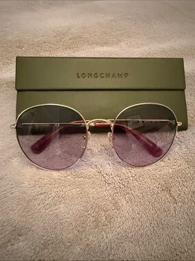 Longchamp Indoor/Outdoor Round Sunglasses